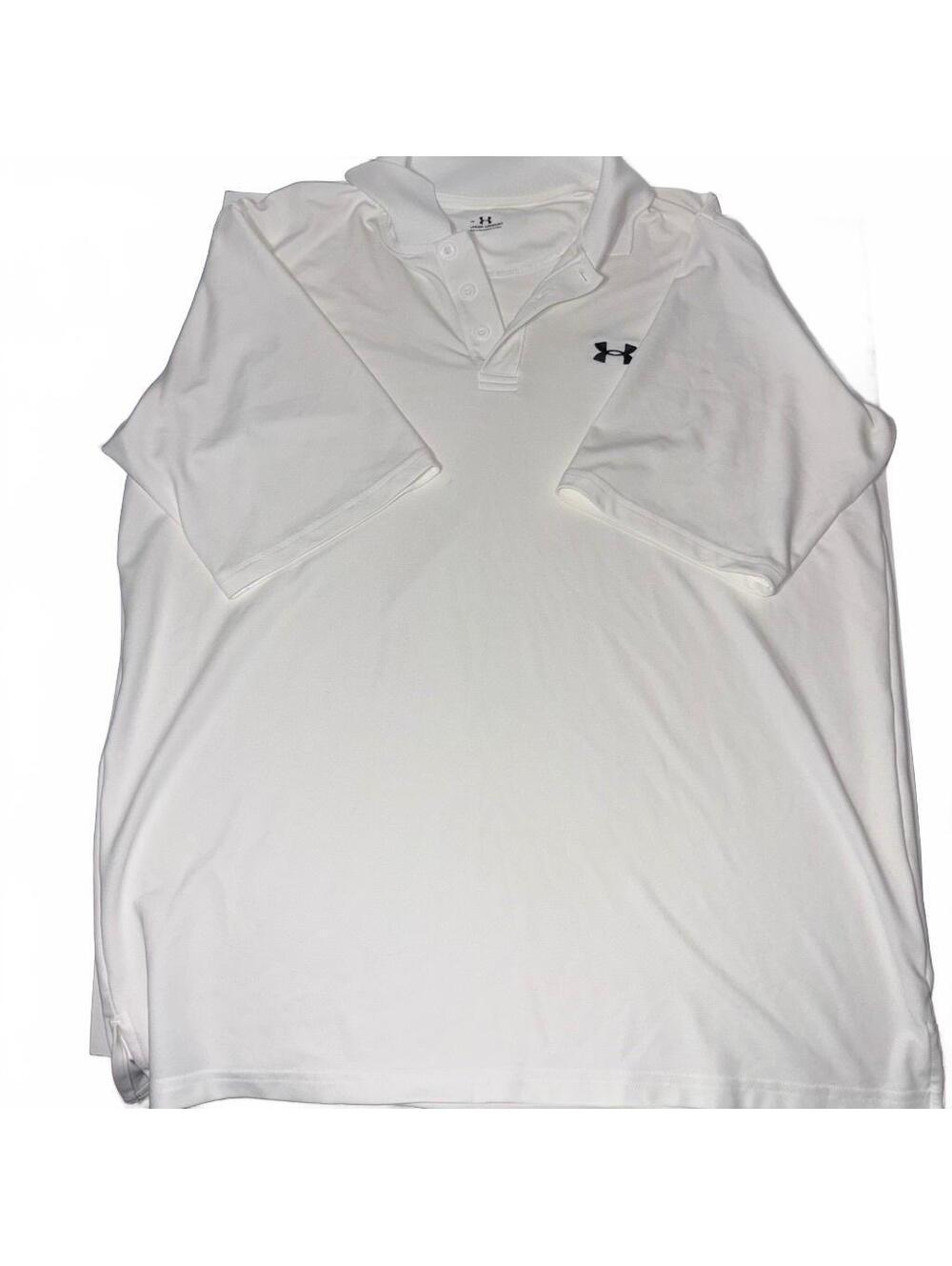 Under Armour White Polo Shirt Large